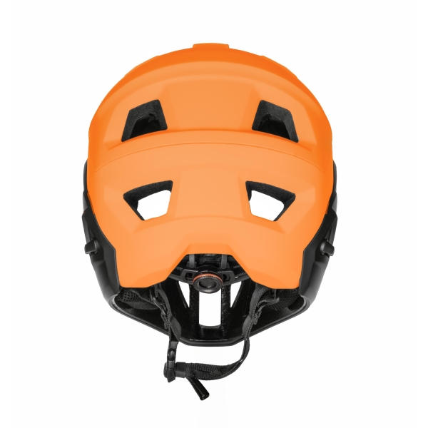 přilba FORCE VENOM downhill, oranžovo-černá L-XL